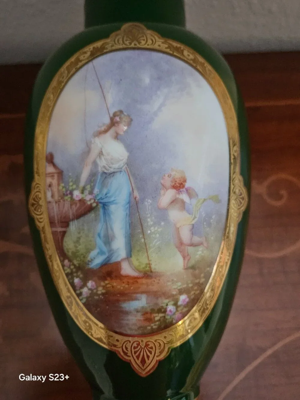 RARE ANTIQUE W.G. & Co William Guerin Limoges FRENCH PORCELAIN HANDPAINTED Vase